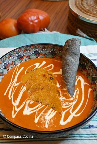 Roasted Butternut Squash with Creamy Tomato and Chile Sauce